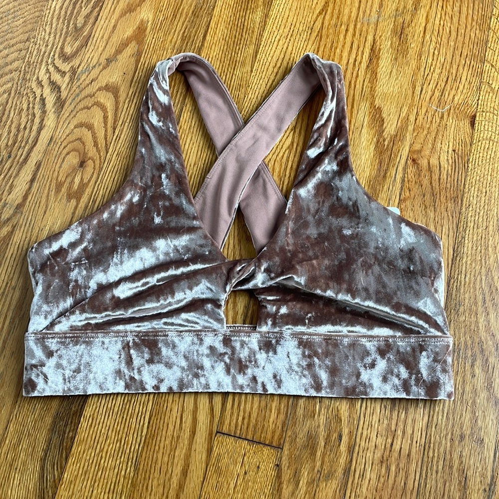 Fabletics Crushed Velour Sports Bra